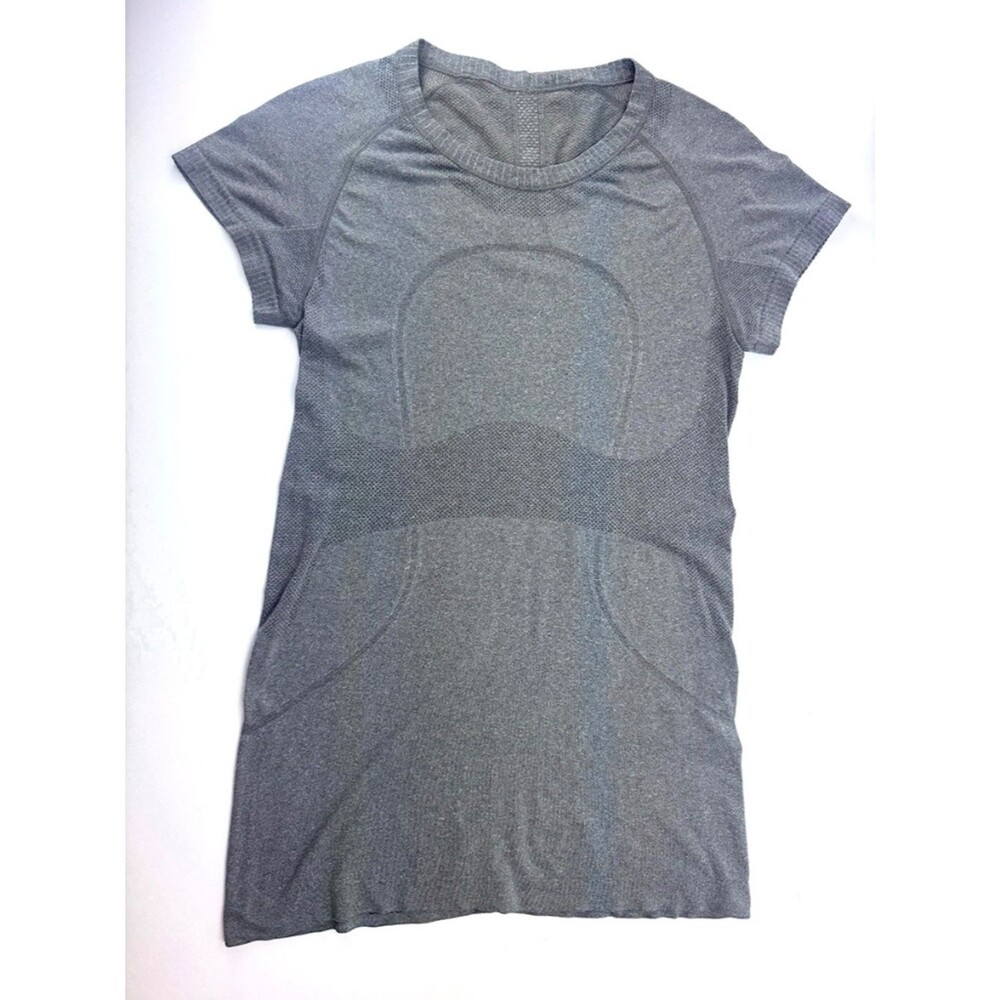 Lululemon Swiftly Tech Short Sleeve Crew Heathered Slate - Size 10 (A236)